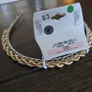 Gold and Silver Braided Headband